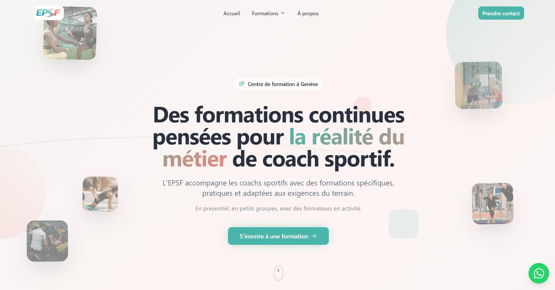 Aperçu du site Formations EPSF
