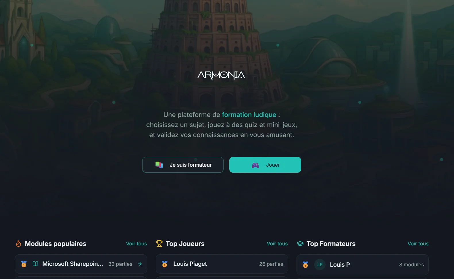 Aperçu du site Armonia